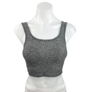 Outdoor Voices Gray Scoop Neck Pullover Athletic Sports Bra Crop Tank Top XS